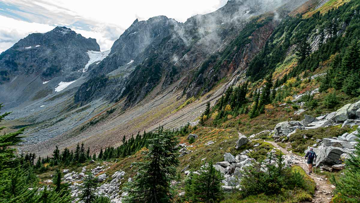 Views looking east from Cascade Pass