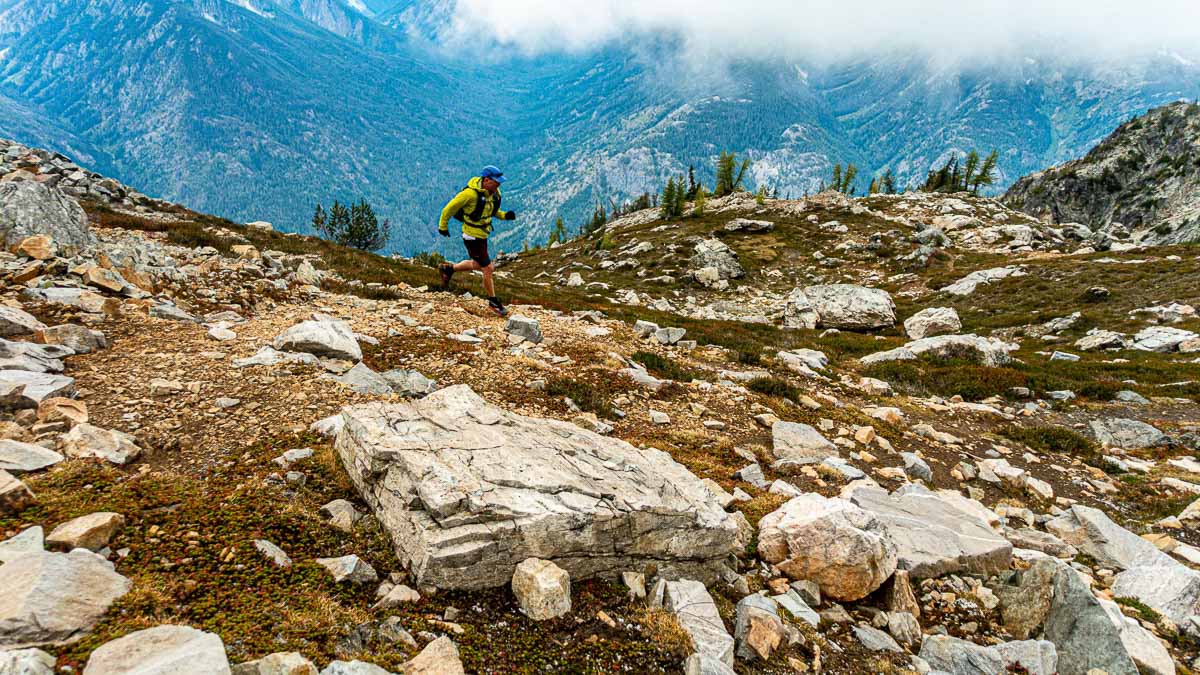 Runner Descending from the Summit 