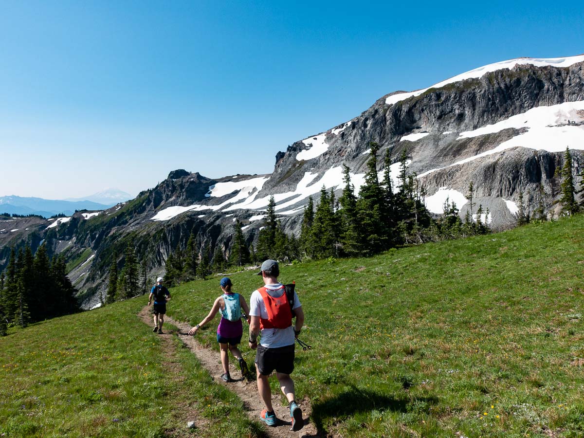 Runners enjoy open vistas on the Wonderland Trail