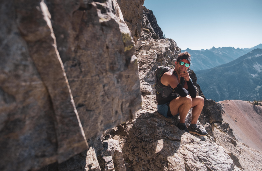 Perched on a rock in Yosemite