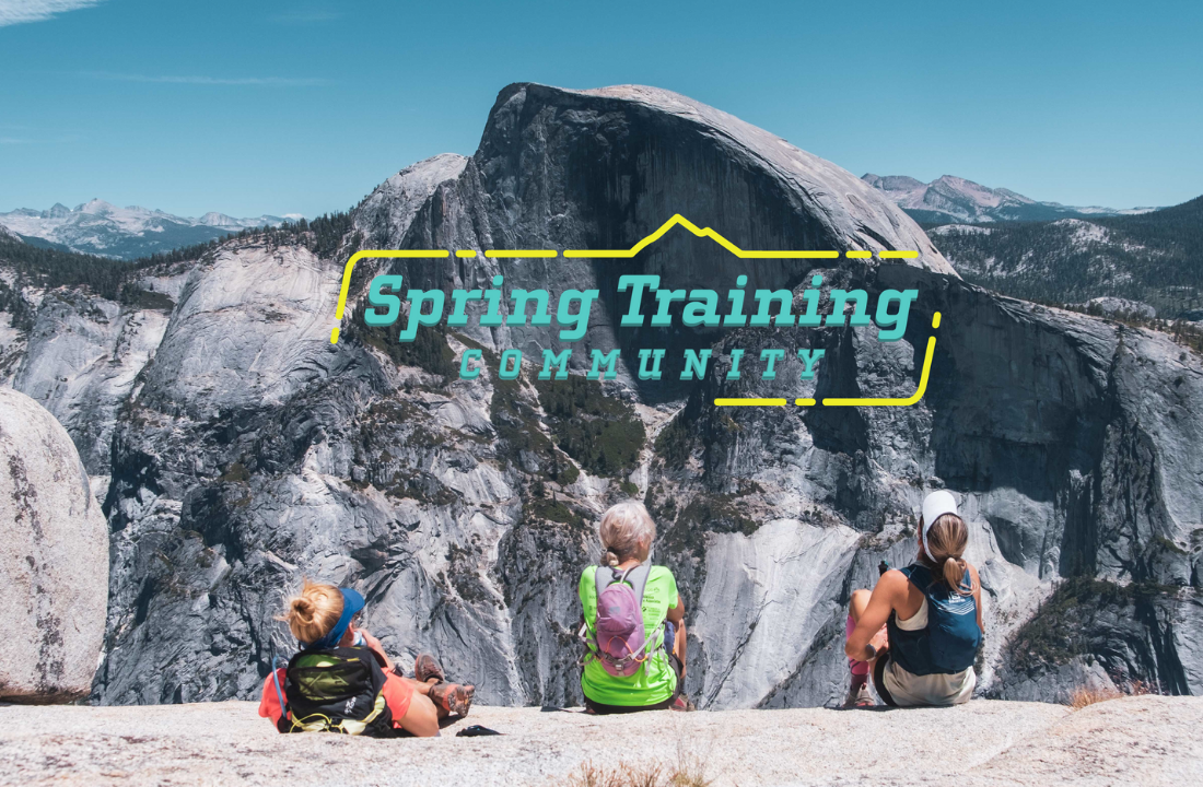 Spring Training Community - Runners in front of Half Dome